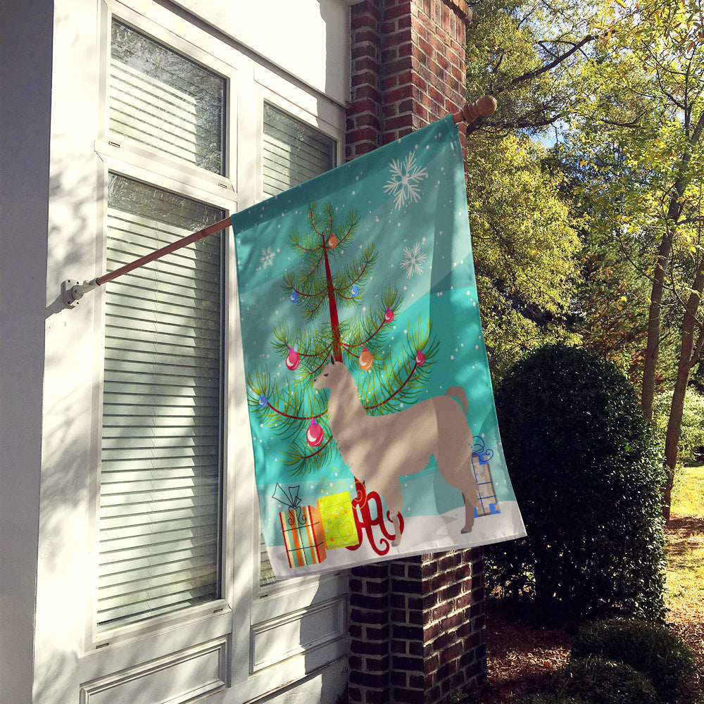 Llama Christmas House Flag 28x40 Porch Sleeve Pole Decorative Outside Yard Banner Artwork Wall Hanging, Polyester