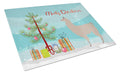 Llama Christmas Cutting Board Tempered Glass Kitchen Cutting Surface, Heat Resistant Chopping, Non-Slip Feet, Food Prep & Serving