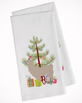 Llama Christmas Kitchen Towel Set of 2 White Dish Towels Decorative Bathroom Hand towel for Hand, Face, Hair, Yoga, Tea, Dishcloth, 19 X 28", White
