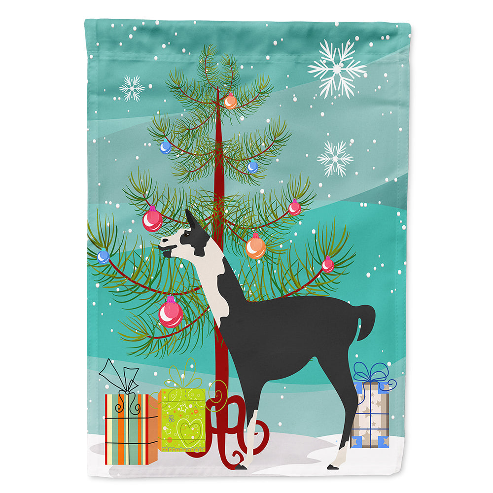 Llama Q' Ara Christmas House Flag 28x40 Porch Sleeve Pole Decorative Outside Yard Banner Artwork Wall Hanging, Polyester