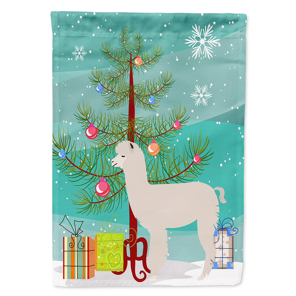Alpaca Christmas House Flag 28x40 Porch Sleeve Pole Decorative Outside Yard Banner Artwork Wall Hanging, Polyester