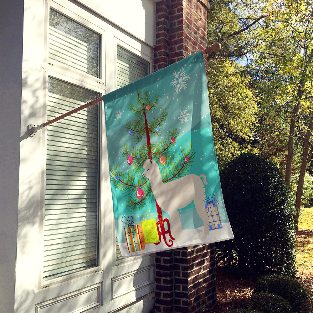 Alpaca Christmas House Flag 28x40 Porch Sleeve Pole Decorative Outside Yard Banner Artwork Wall Hanging, Polyester