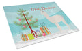 Alpaca Christmas Cutting Board Tempered Glass Kitchen Cutting Surface, Heat Resistant Chopping, Non-Slip Feet, Food Prep & Serving