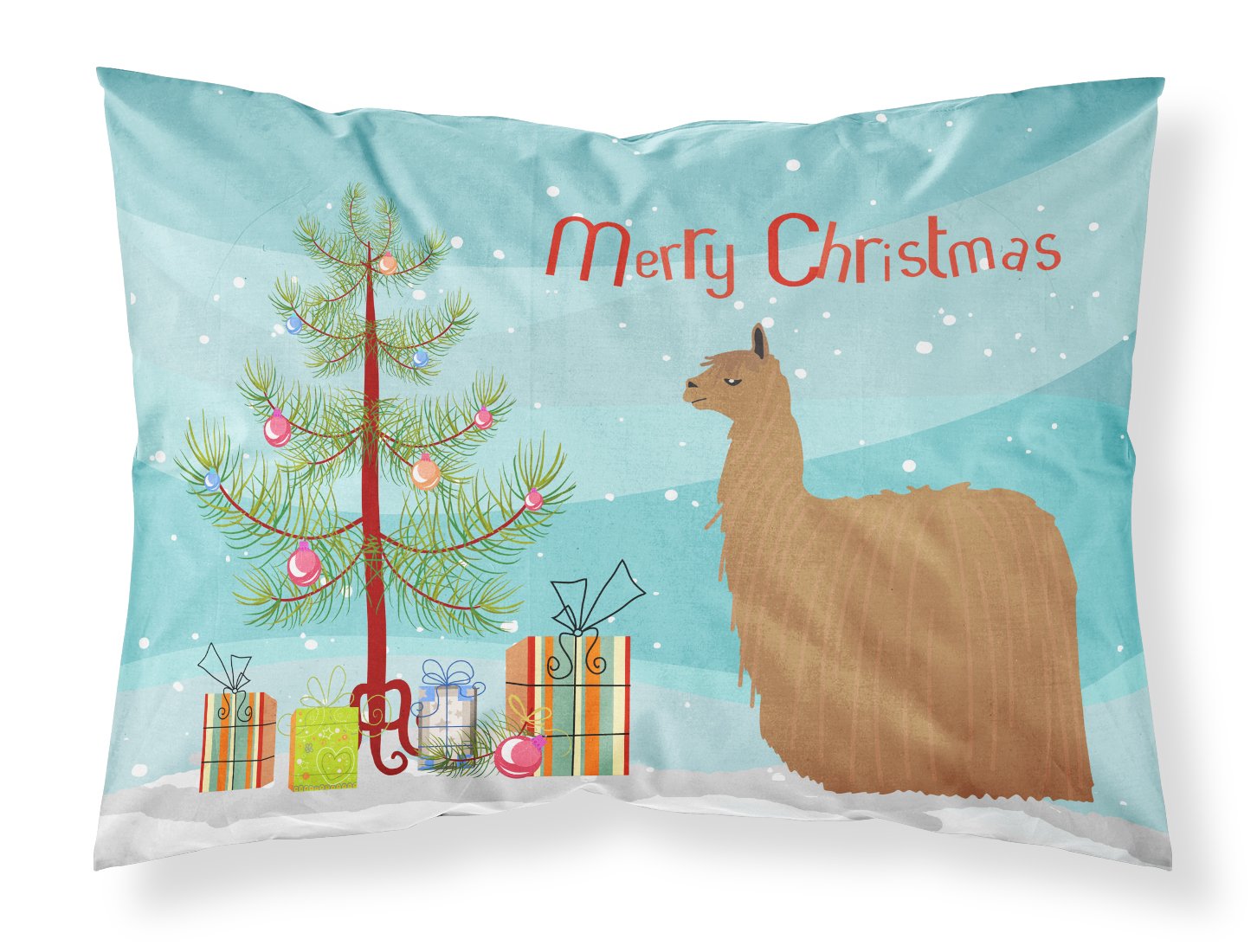 Alpaca Suri Christmas Standard Pillowcase Lightweight Super Soft Easy Care Decorative Artwork Pillowcase, Standard