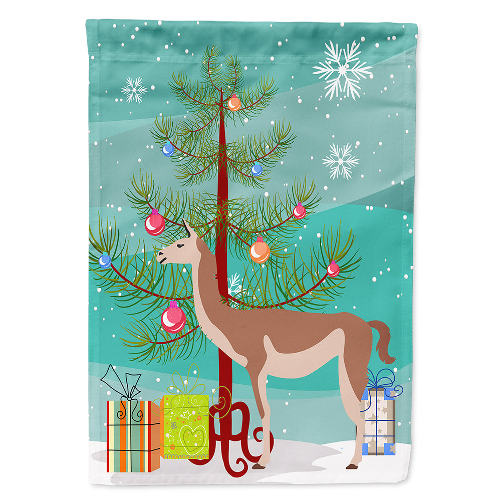 Guanaco Christmas House Flag 28x40 Porch Sleeve Pole Decorative Outside Yard Banner Artwork Wall Hanging, Polyester