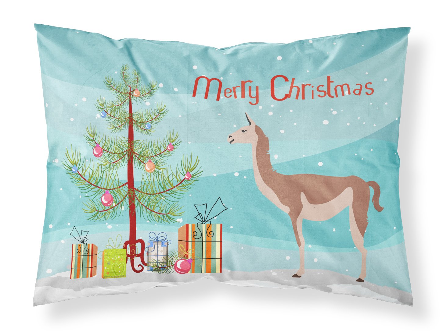 Guanaco Christmas Standard Pillowcase Lightweight Super Soft Easy Care Decorative Artwork Pillowcase, Standard