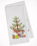Guanaco Christmas Kitchen Towel Set of 2 White Dish Towels Decorative Bathroom Hand towel for Hand, Face, Hair, Yoga, Tea, Dishcloth, 19 X 28", White