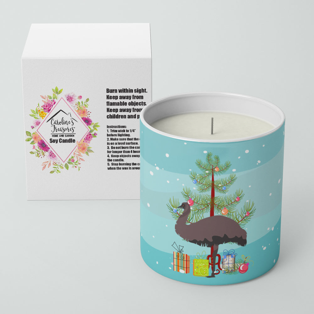 Emu Christmas Decorative Soy Candle Nature Soy Wax Essential Oil Home Decor Ideal for Bedroom Kitchen Bath Office Gift, 10 oz
