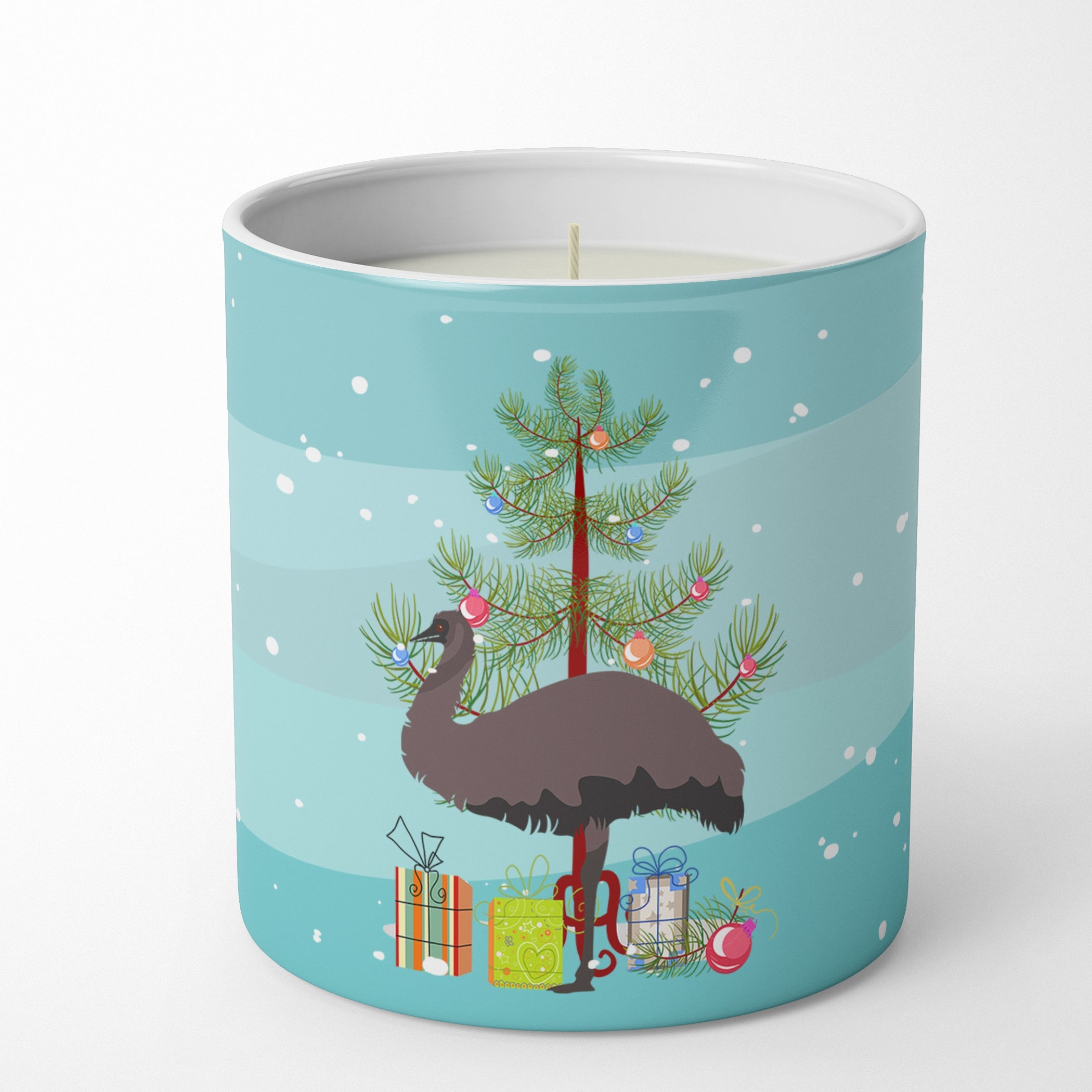 Emu Christmas Decorative Soy Candle Nature Soy Wax Essential Oil Home Decor Ideal for Bedroom Kitchen Bath Office Gift, 10 oz