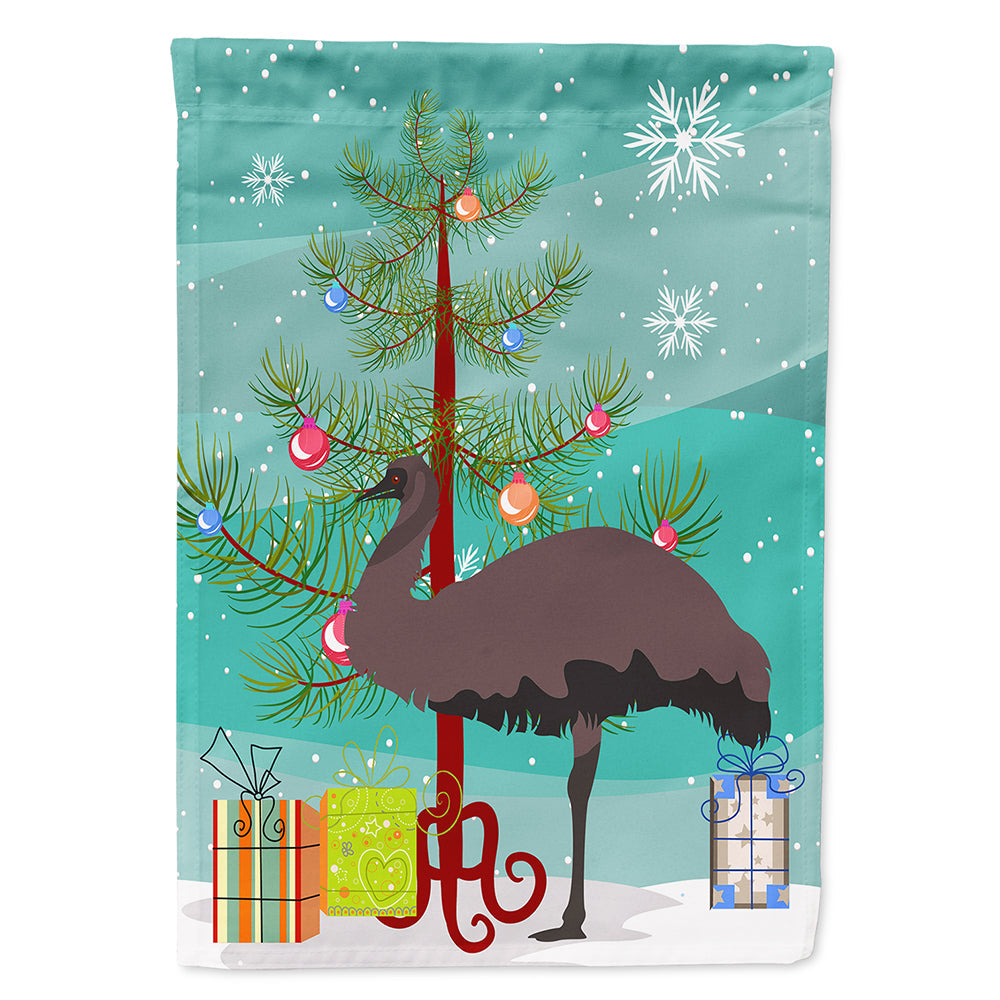 Emu Christmas House Flag 28x40 Porch Sleeve Pole Decorative Outside Yard Banner Artwork Wall Hanging, Polyester