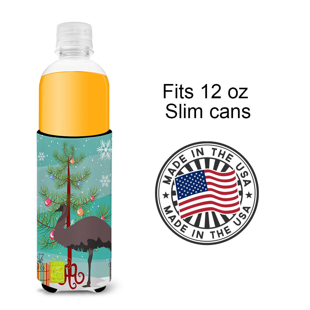Emu Christmas Slim Can Hugger , Insulated Foam Hugger for 12 oz Slim Cans, Beer Bottles & Water Bottles, Printed in USA