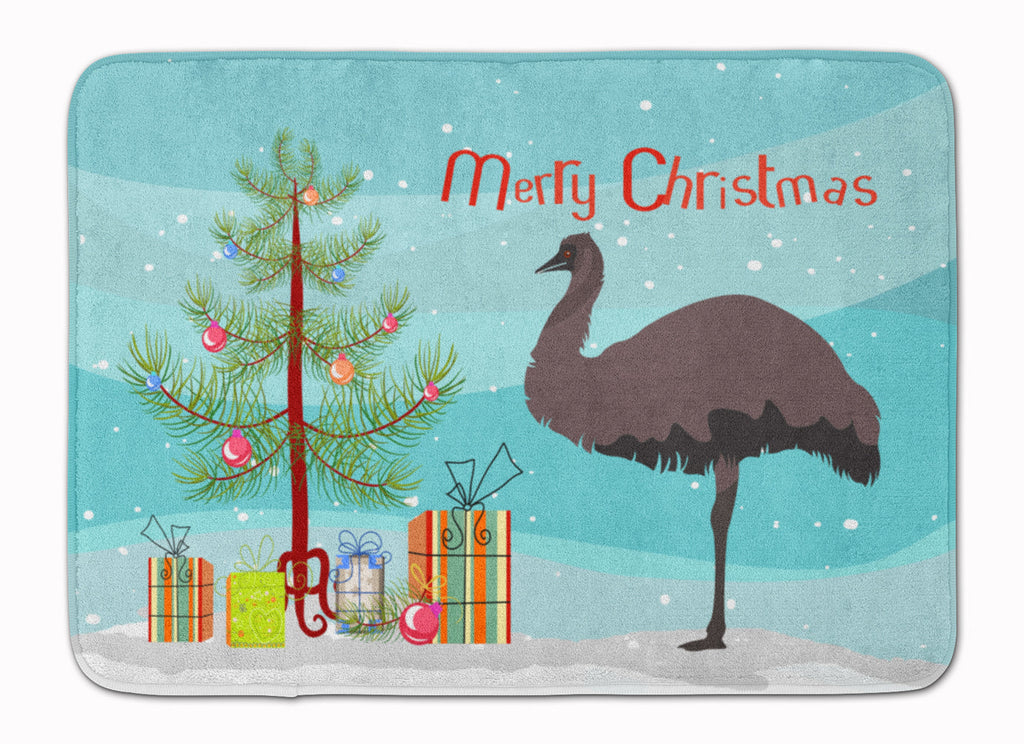 Emu Christmas Memory Foam Kitchen Mat Machine Washable Anti-Fatigue Cushion Comfort Bath or Kitchen Rug