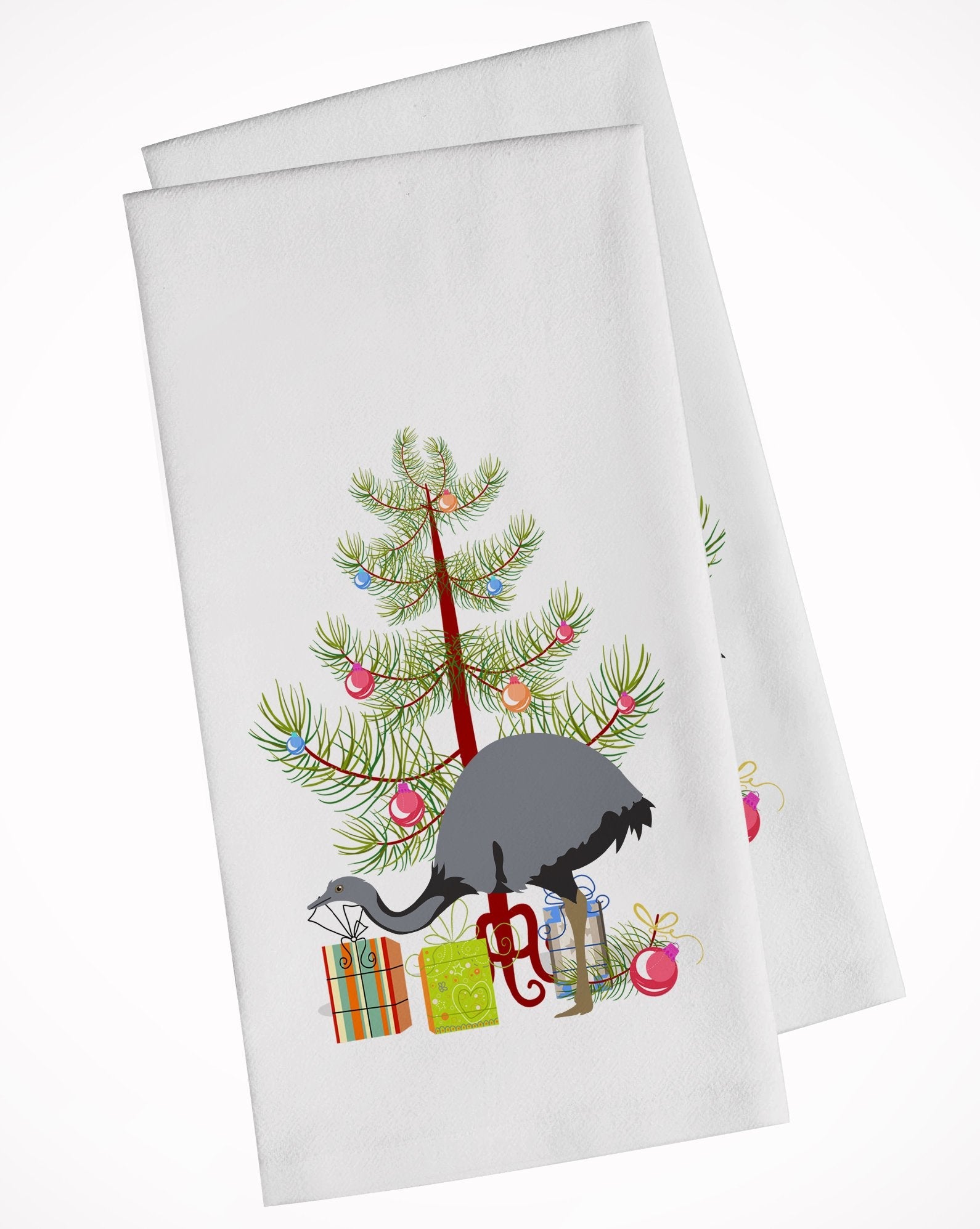 Rhea  Christmas Kitchen Towel Set of 2 White Dish Towels Decorative Bathroom Hand towel for Hand, Face, Hair, Yoga, Tea, Dishcloth, 19 X 28", White