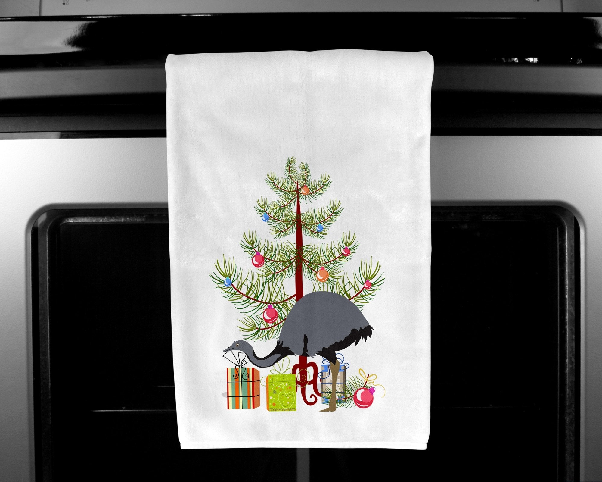Rhea  Christmas Kitchen Towel Set of 2 White Dish Towels Decorative Bathroom Hand towel for Hand, Face, Hair, Yoga, Tea, Dishcloth, 19 X 28", White