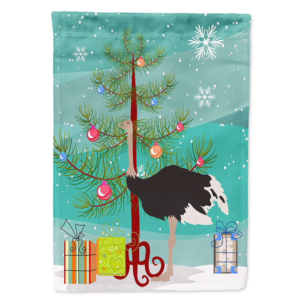 Common Ostrich Christmas House Flag 28x40 Porch Sleeve Pole Decorative Outside Yard Banner Artwork Wall Hanging, Polyester