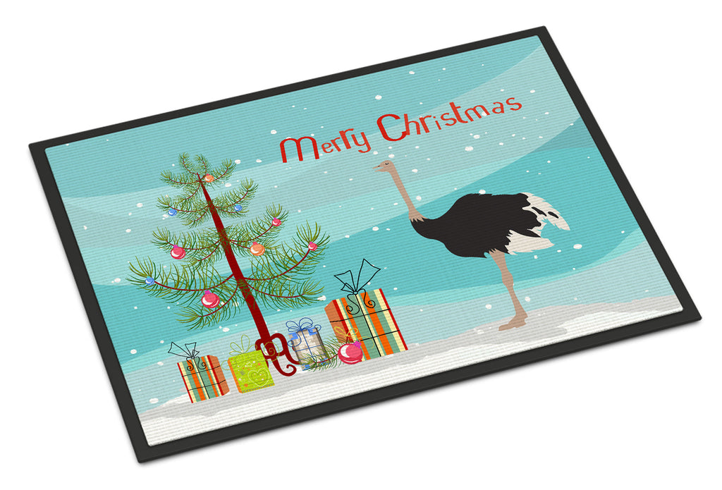Common Ostrich Christmas Doormat Indoor Outdoor 24H X 36W Front Door Mat Rugs for Entryway, Non Slip Washable Low Pile,