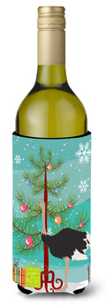 Common Ostrich Christmas Wine Bottle Hugger Gift Sleeve for Standard 750 ml Bottles, Insulated Reusable Also Fits Mini Shot & Pint Bottles