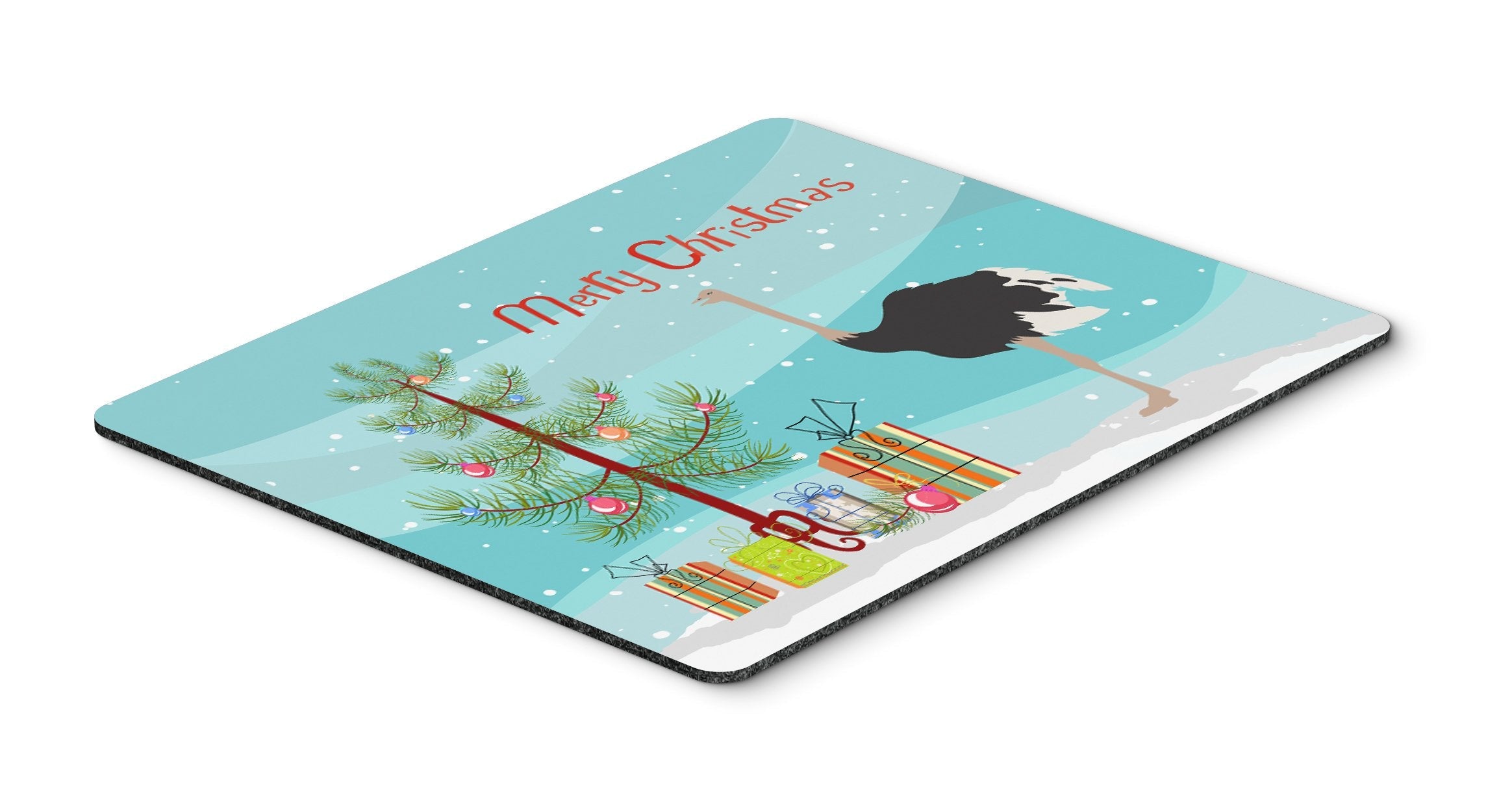 Common Ostrich Christmas Mouse Pad, Heat Resistant Trivet Hot Pad , Non Slip Rubber Desk Mat, Kitchen Counter Protector, Home Office Decor Gift