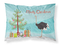 Common Ostrich Christmas Standard Pillowcase Lightweight Super Soft Easy Care Decorative Artwork Pillowcase, Standard