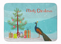 Indian Peacock Peafowl Christmas Memory Foam Kitchen Mat Machine Washable Anti-Fatigue Cushion Comfort Bath or Kitchen Rug