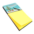 Indian Peacock Peafowl Christmas Watercolor Sticky Note Holder Refillable Dispenser Desk Accessory 3x3 Pad Gift