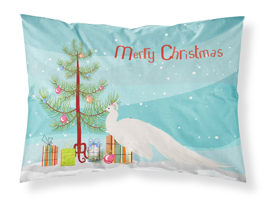 White Peacock Peafowl Christmas Standard Pillowcase Lightweight Super Soft Easy Care Decorative Artwork Pillowcase, Standard