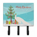 White Peacock Peafowl Christmas Leash or Key Holder Wall Hooks, Coat Rack Wall Mount, for Hanging Keys, Towels, Aprons, Leashes