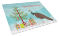 Indian Peahen Peafowl Christmas Cutting Board Tempered Glass Kitchen Cutting Surface, Heat Resistant Chopping, Non-Slip Feet, Food Prep & Serving