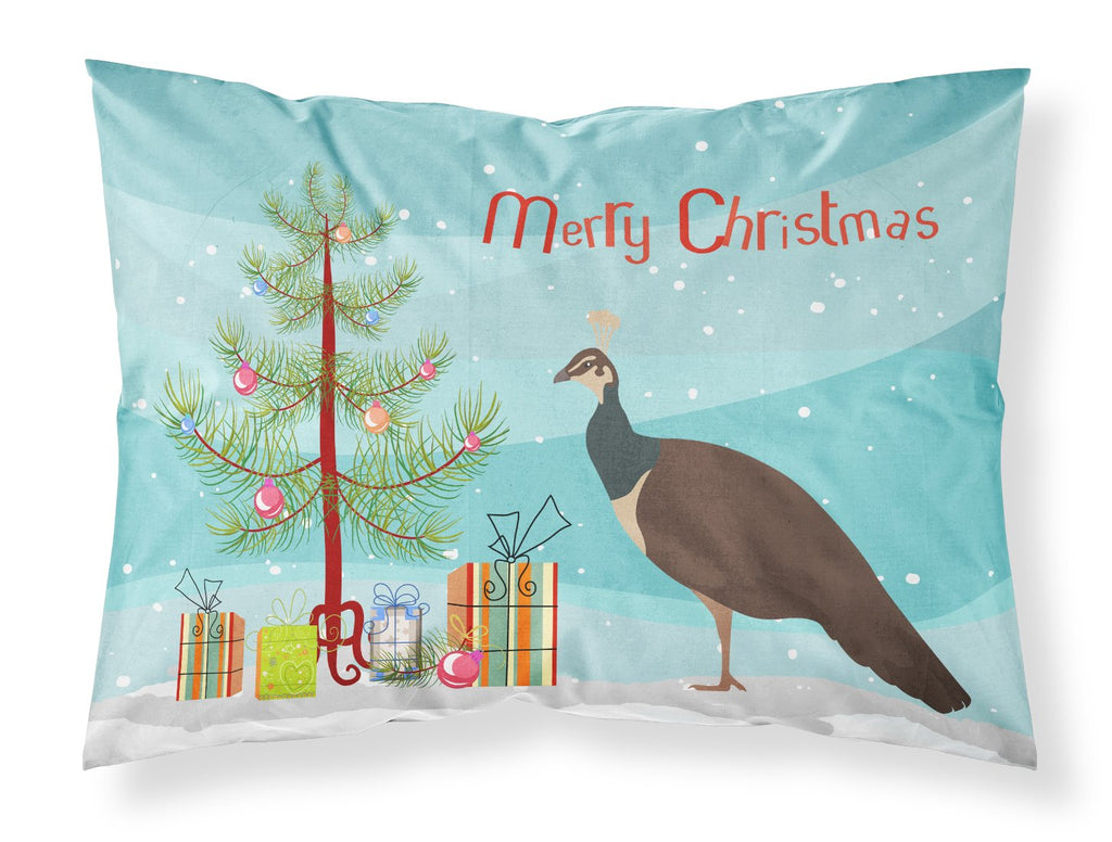 Indian Peahen Peafowl Christmas Standard Pillowcase Lightweight Super Soft Easy Care Decorative Artwork Pillowcase, Standard