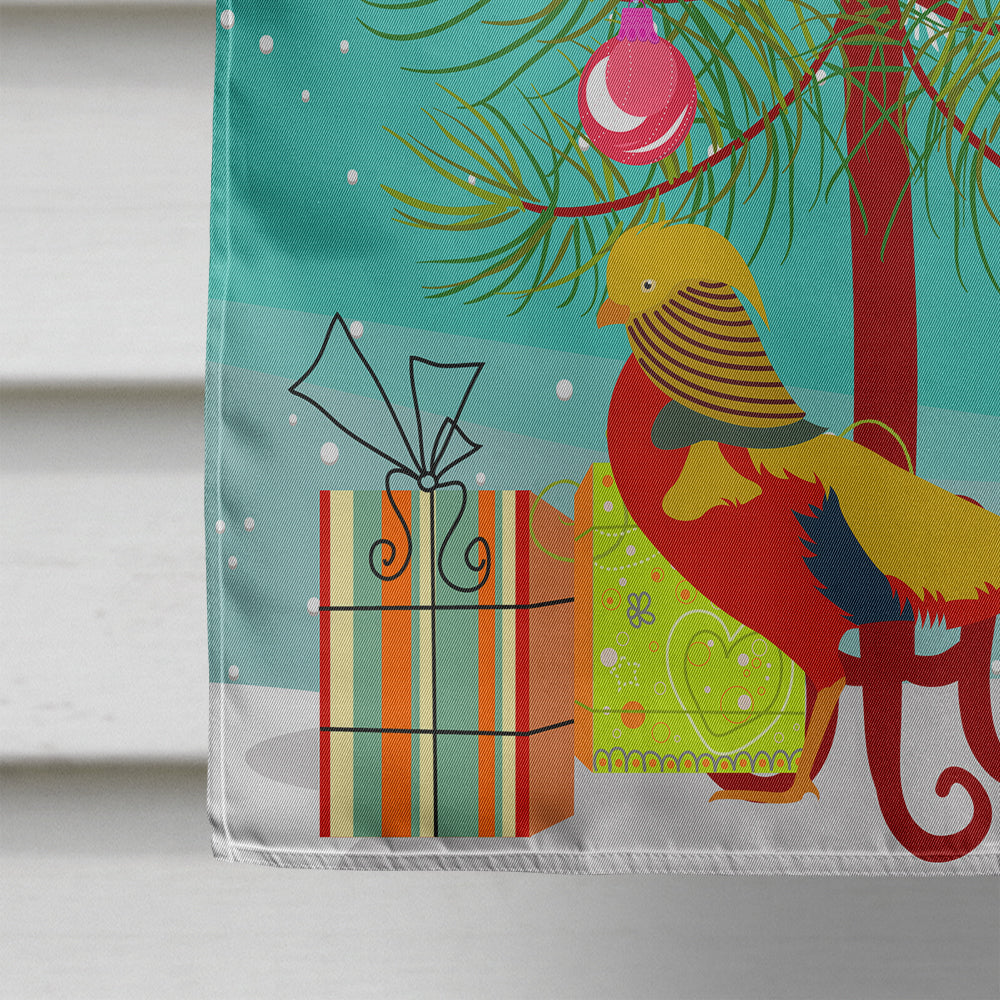 Golden or Chinese Pheasant Christmas House Flag 28x40 Porch Sleeve Pole Decorative Outside Yard Banner Artwork Wall Hanging, Polyester