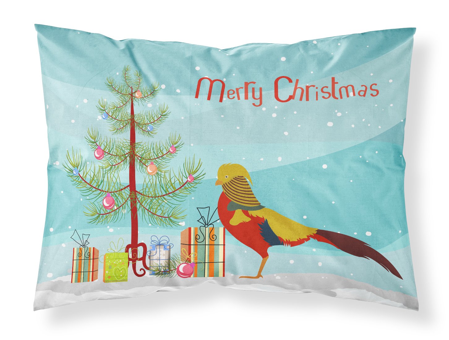 Golden or Chinese Pheasant Christmas Standard Pillowcase Lightweight Super Soft Easy Care Decorative Artwork Pillowcase, Standard