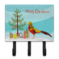 Golden or Chinese Pheasant Christmas Leash or Key Holder Wall Hooks, Coat Rack Wall Mount, for Hanging Keys, Towels, Aprons, Leashes
