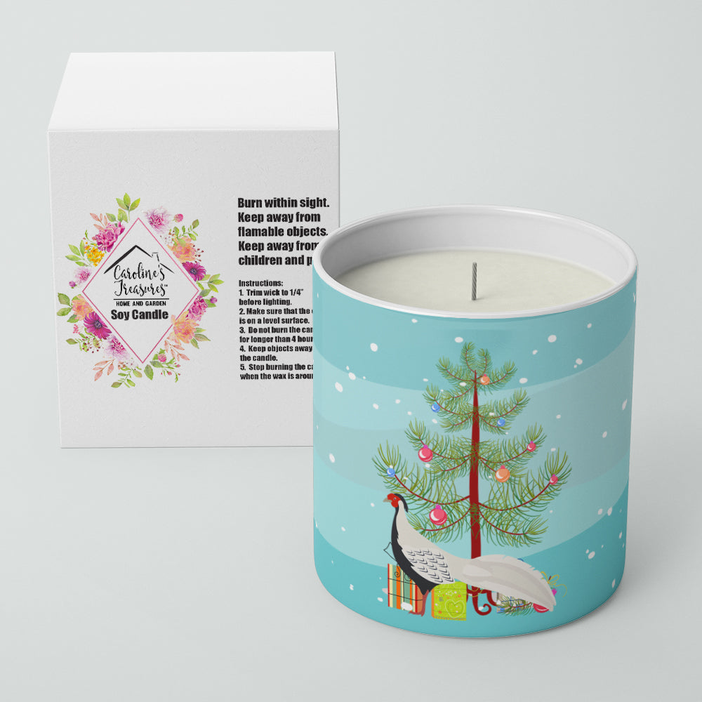 Silver Pheasant Christmas Decorative Soy Candle Nature Soy Wax Essential Oil Home Decor Ideal for Bedroom Kitchen Bath Office Gift, 10 oz