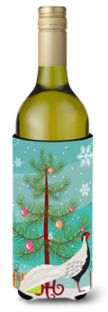 Silver Pheasant Christmas Wine Bottle Hugger Gift Sleeve for Standard 750 ml Bottles, Insulated Reusable Also Fits Mini Shot & Pint Bottles