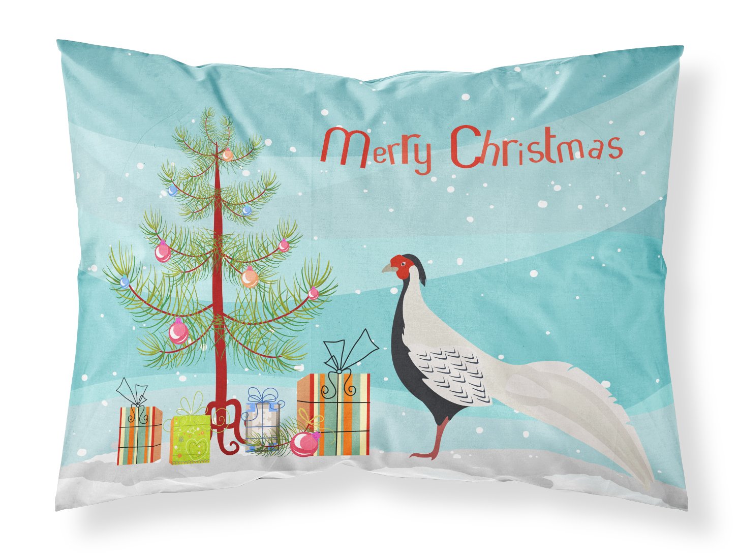 Silver Pheasant Christmas Standard Pillowcase Lightweight Super Soft Easy Care Decorative Artwork Pillowcase, Standard