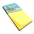 Silver Pheasant Christmas Watercolor Sticky Note Holder Refillable Dispenser Desk Accessory 3x3 Pad Gift