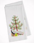 Silver Pheasant Christmas Kitchen Towel Set of 2 White Dish Towels Decorative Bathroom Hand towel for Hand, Face, Hair, Yoga, Tea, Dishcloth, 19 X 28", White