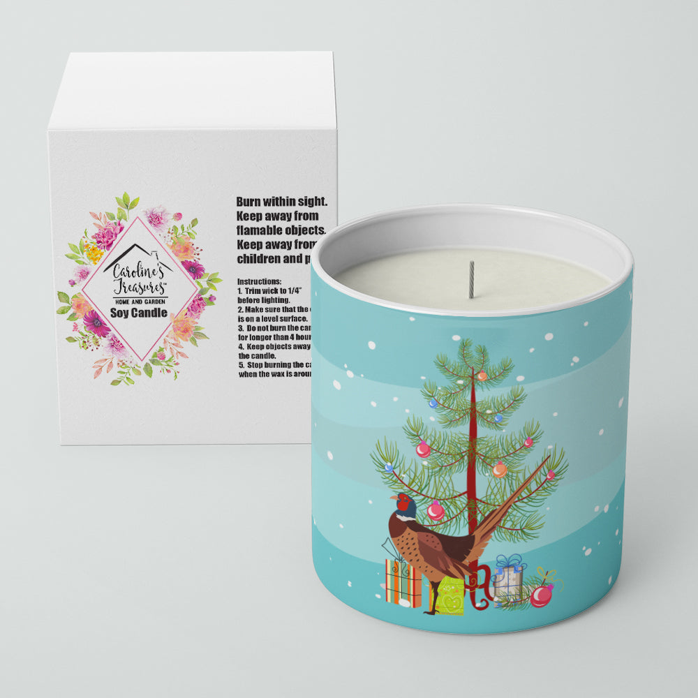 Ring-necked Common Pheasant Christmas Decorative Soy Candle Nature Soy Wax Essential Oil Home Decor Ideal for Bedroom Kitchen Bath Office Gift, 10 oz