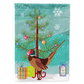 Ring-necked Common Pheasant Christmas House Flag 28x40 Porch Sleeve Pole Decorative Outside Yard Banner Artwork Wall Hanging, Polyester