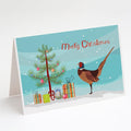 Ring-necked Common Pheasant Christmas Greeting Cards Pack of 8 Blank Cards with Envelopes Whimsical A7 Size 5x7
