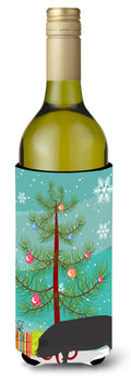 Devon Large Black Pig Christmas Wine Bottle Hugger Gift Sleeve for Standard 750 ml Bottles, Insulated Reusable Also Fits Mini Shot & Pint Bottles