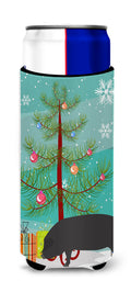 Devon Large Black Pig Christmas Slim Can Hugger , Insulated Foam Hugger for 12 oz Slim Cans, Beer Bottles & Water Bottles, Printed in USA