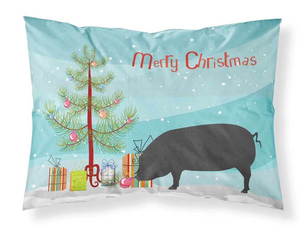 Devon Large Black Pig Christmas Standard Pillowcase Lightweight Super Soft Easy Care Decorative Artwork Pillowcase, Standard