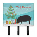 Devon Large Black Pig Christmas Leash or Key Holder Wall Hooks, Coat Rack Wall Mount, for Hanging Keys, Towels, Aprons, Leashes