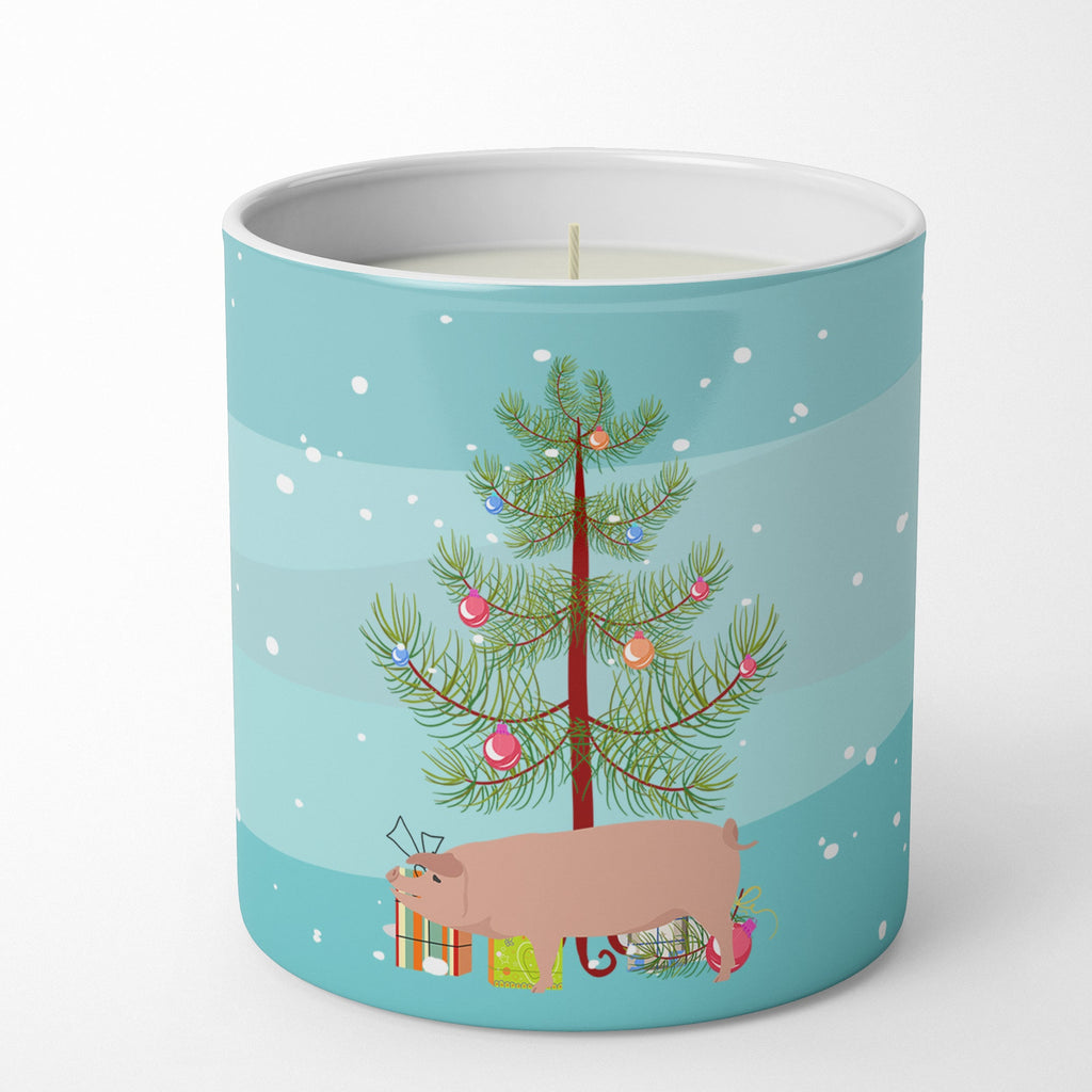 American Landrace Pig Christmas Decorative Soy Candle Nature Soy Wax Essential Oil Home Decor Ideal for Bedroom Kitchen Bath Office Gift, 10 oz