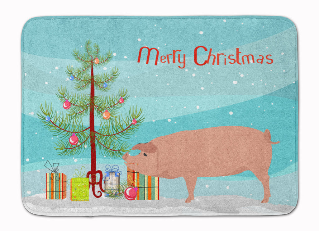 American Landrace Pig Christmas Memory Foam Kitchen Mat Machine Washable Anti-Fatigue Cushion Comfort Bath or Kitchen Rug