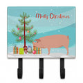 American Landrace Pig Christmas Leash or Key Holder Wall Hooks, Coat Rack Wall Mount, for Hanging Keys, Towels, Aprons, Leashes