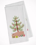 American Landrace Pig Christmas Kitchen Towel Set of 2 White Dish Towels Decorative Bathroom Hand towel for Hand, Face, Hair, Yoga, Tea, Dishcloth, 19 X 28", White