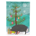 Berkshire Pig Christmas House Flag 28x40 Porch Sleeve Pole Decorative Outside Yard Banner Artwork Wall Hanging, Polyester