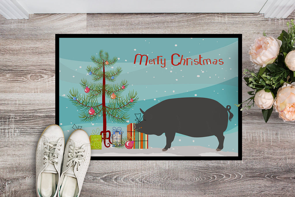Berkshire Pig Christmas Doormat Indoor Outdoor 24H X 36W Front Door Mat Rugs for Entryway, Non Slip Washable Low Pile,
